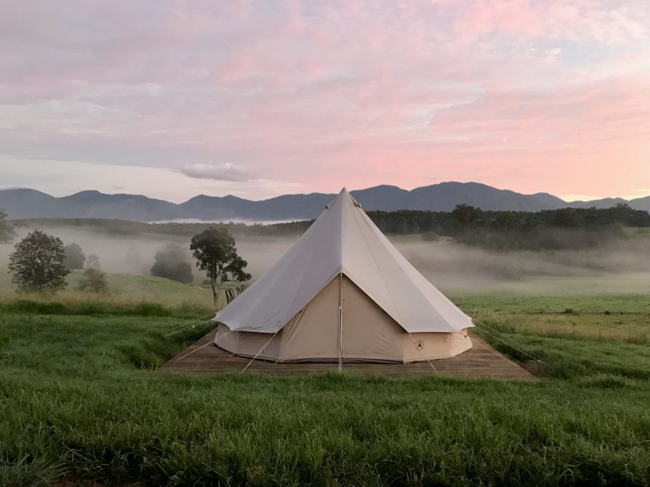 Levenvale Farm Events Glamping in a Bell Tent ("Fire Long Lunch" weekend)